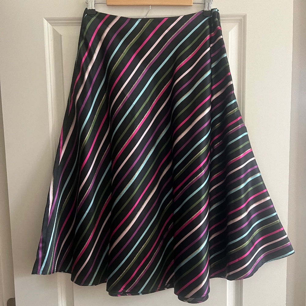 Kate Spade Party Stripe Midi Skirt